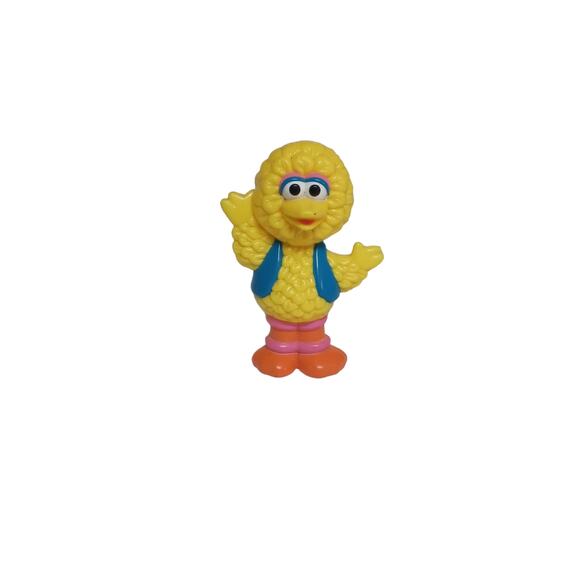 Sesame Street Elmos Big Bird Cake Topper Toy 3" 1996 Waving Jim HensonTYCO - Picture 10 of 10